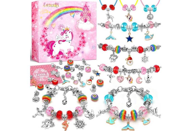 LuxusKollektion Ketten und Armband Set DIY Armband Bastelset Mädchen Spielzeug Geschenk 5-12 Jahre Einhorn von LuxusKollektion