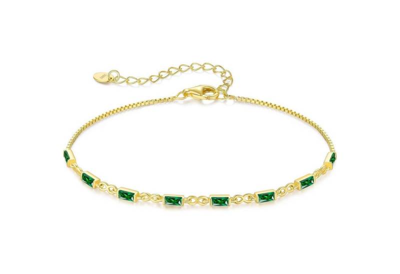 LuxusKollektion Ketten und Armband Set Gold Armband Damen 925 Sterling Silber 14k Vergoldet Zirkonia Infinity von LuxusKollektion