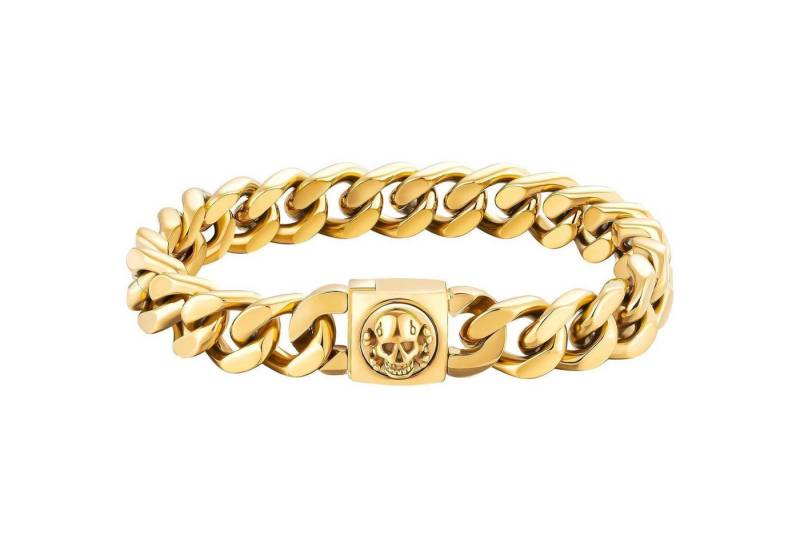 LuxusKollektion Ketten und Armband Set Herren Armband mit Löwe Kopf/Totenkopf Verschluss 18K Gold beschichtet von LuxusKollektion