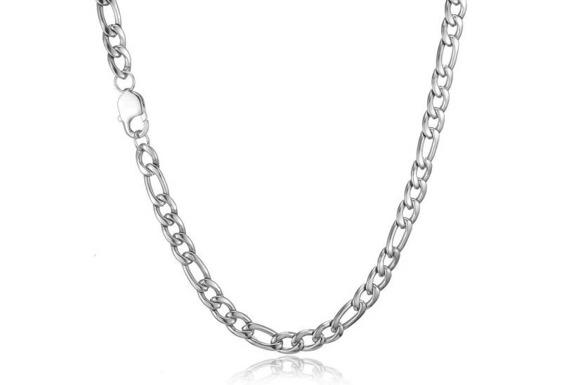 LuxusKollektion Ketten und Armband Set Herren Silber Edelstahl 9mm Panzerkette Figaro-Halskette 45-65cm von LuxusKollektion