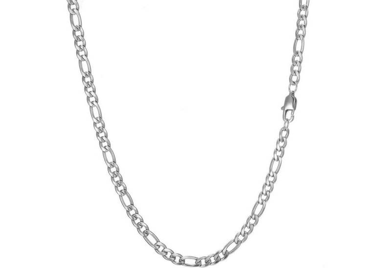 LuxusKollektion Ketten und Armband Set Herren Silber Edelstahl Panzerkette Figaro-Halskette von LuxusKollektion