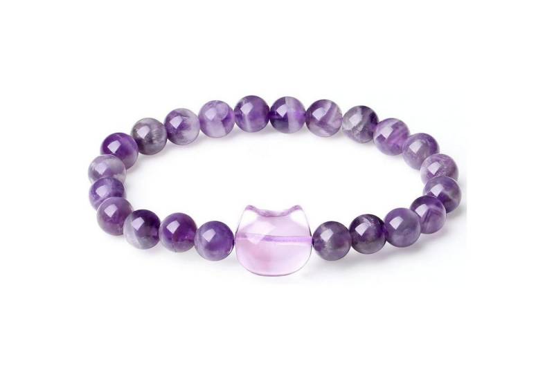 LuxusKollektion Ketten und Armband Set Kristalle Katzen Armband Damen Kawaii Cute Geschenke Naturstein Perlen von LuxusKollektion