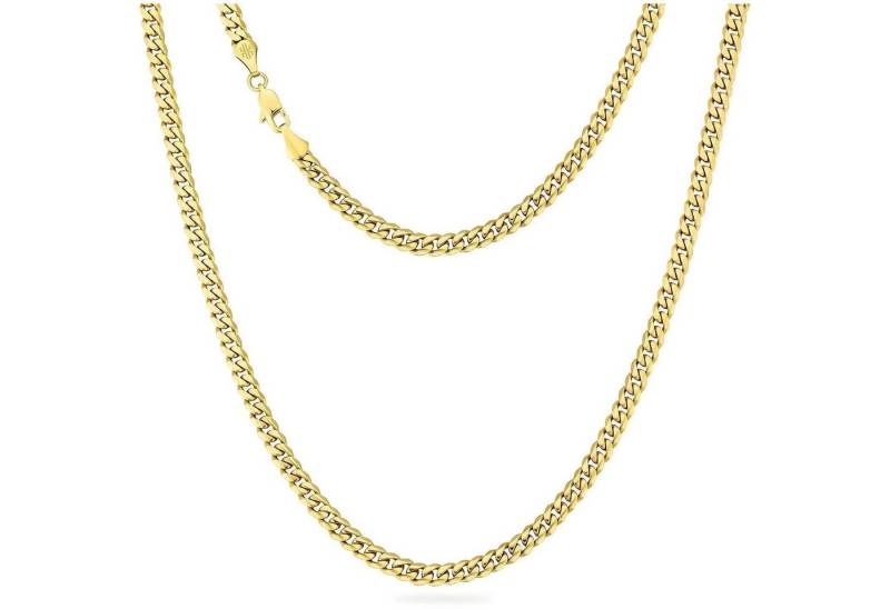 LuxusKollektion Ketten und Armband Set Männer Halskette 5mm Panzerkette Edelstahl Cuban Goldkette Golden von LuxusKollektion