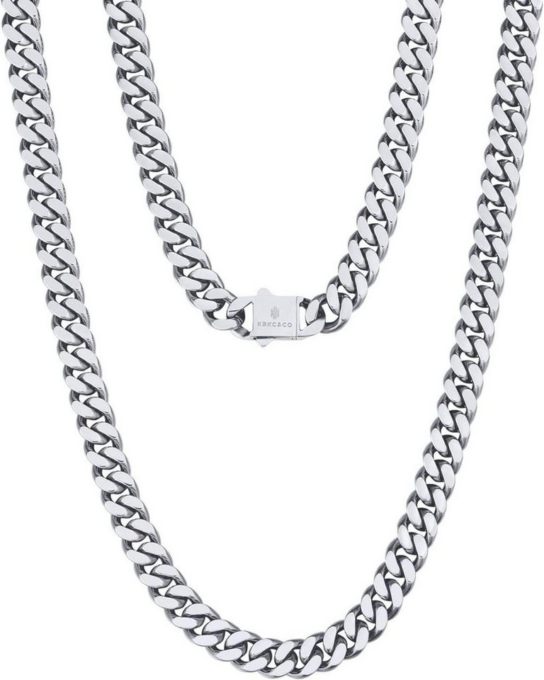 LuxusKollektion Ketten und Armband Set Panzerkette Herren 14mm Gold Cuban Link Chain 61cm Edelstahl von LuxusKollektion