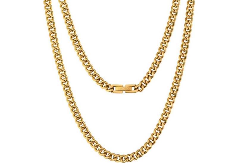 LuxusKollektion Ketten und Armband Set Panzerkette Herren Edelstahl 18K Gold Vergoldet 55.9 Zentimeter 5mm von LuxusKollektion