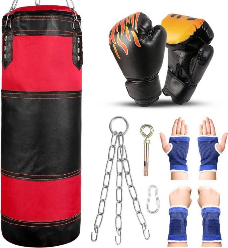 LuxusKollektion Kinderboxhandschuhe Boxsack Set Kinder 7 IN1 mit 2FT Boxsack Ungefüllt 6OZ Boxhandschuhen von LuxusKollektion