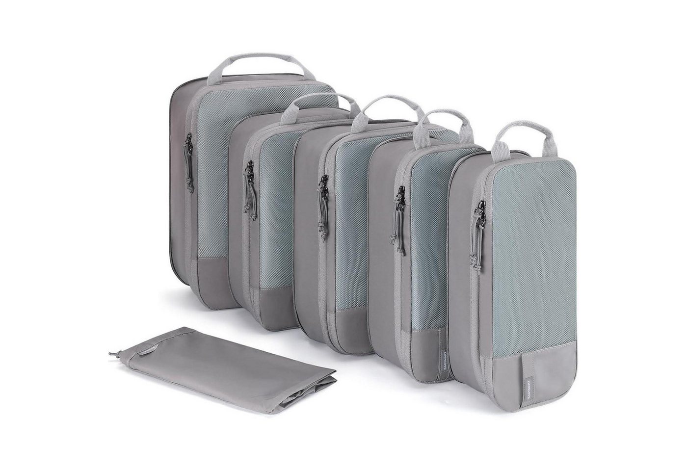 LuxusKollektion Kofferorganizer Koffer Organizer Packwürfel Kompression Handgepäck 04-grau 6 Stück LuxusKollektion Kofferorganizer Koffer Organizer Packwürfel Kompression Handgepäck 04-grau 6 Stück von LuxusKollektion