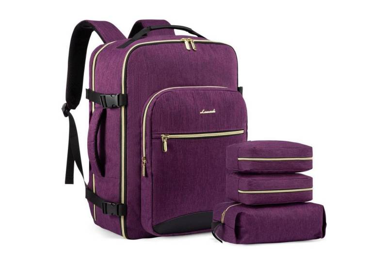 LuxusKollektion Kofferrucksack Handgepäck Rucksack 40L Reiserucksack Damen 17 Zoll Laptop Wasserdicht von LuxusKollektion