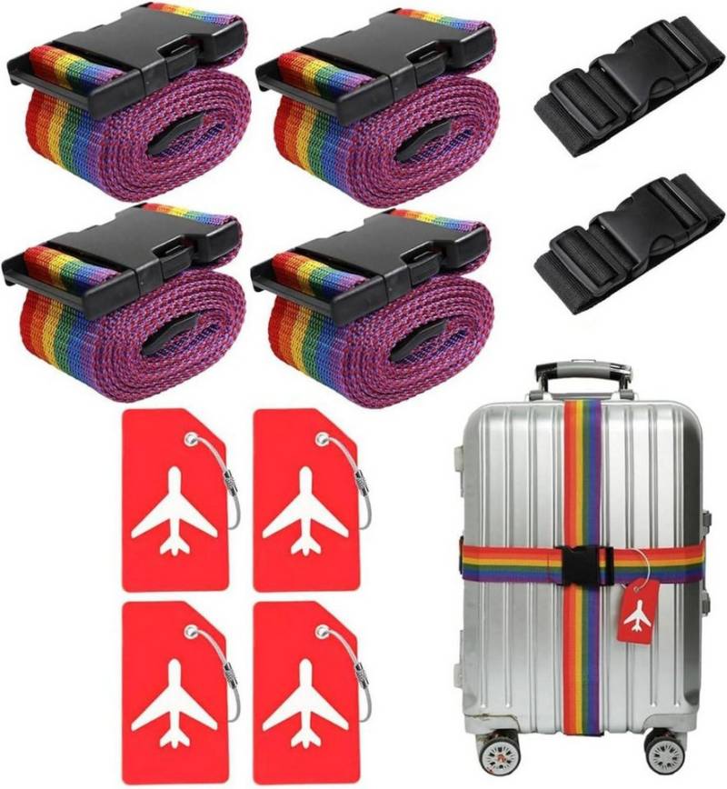 LuxusKollektion Kofferset 10-teiliges Koffergurt & Kofferanhänger Set in 6 Farben von LuxusKollektion