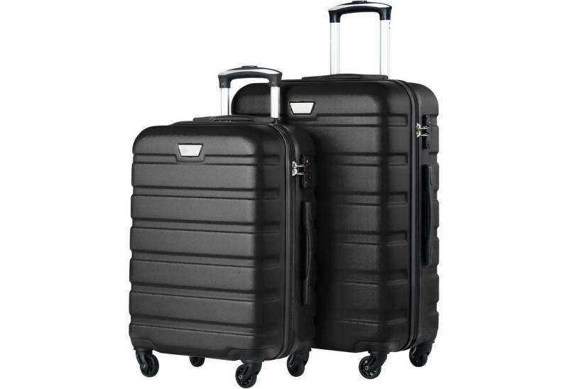 LuxusKollektion Kofferset Koffer Hartschale Trolley TSA Set-2tlg(S + M) Mondnacht Schwarz von LuxusKollektion