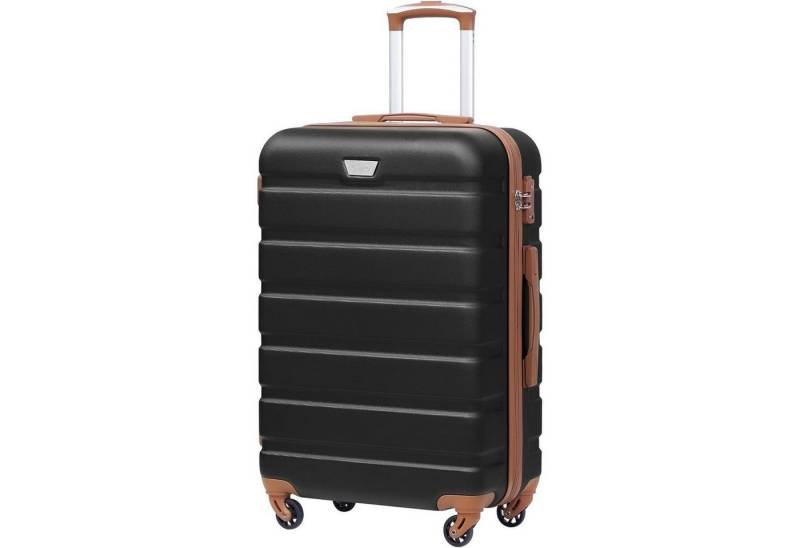 LuxusKollektion Kofferset Koffer Hartschalenkoffer Handgepäck TSA Handgepäck Schwarz Braun von LuxusKollektion