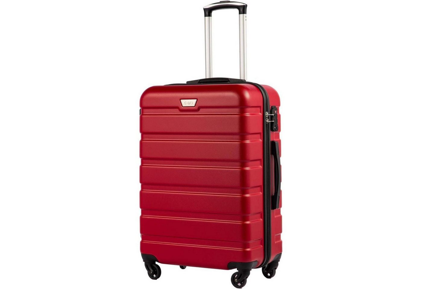 LuxusKollektion Kofferset Koffer Hartschalenkoffer Rollkoffer TSA Großer Koffer Spinell Rot von LuxusKollektion