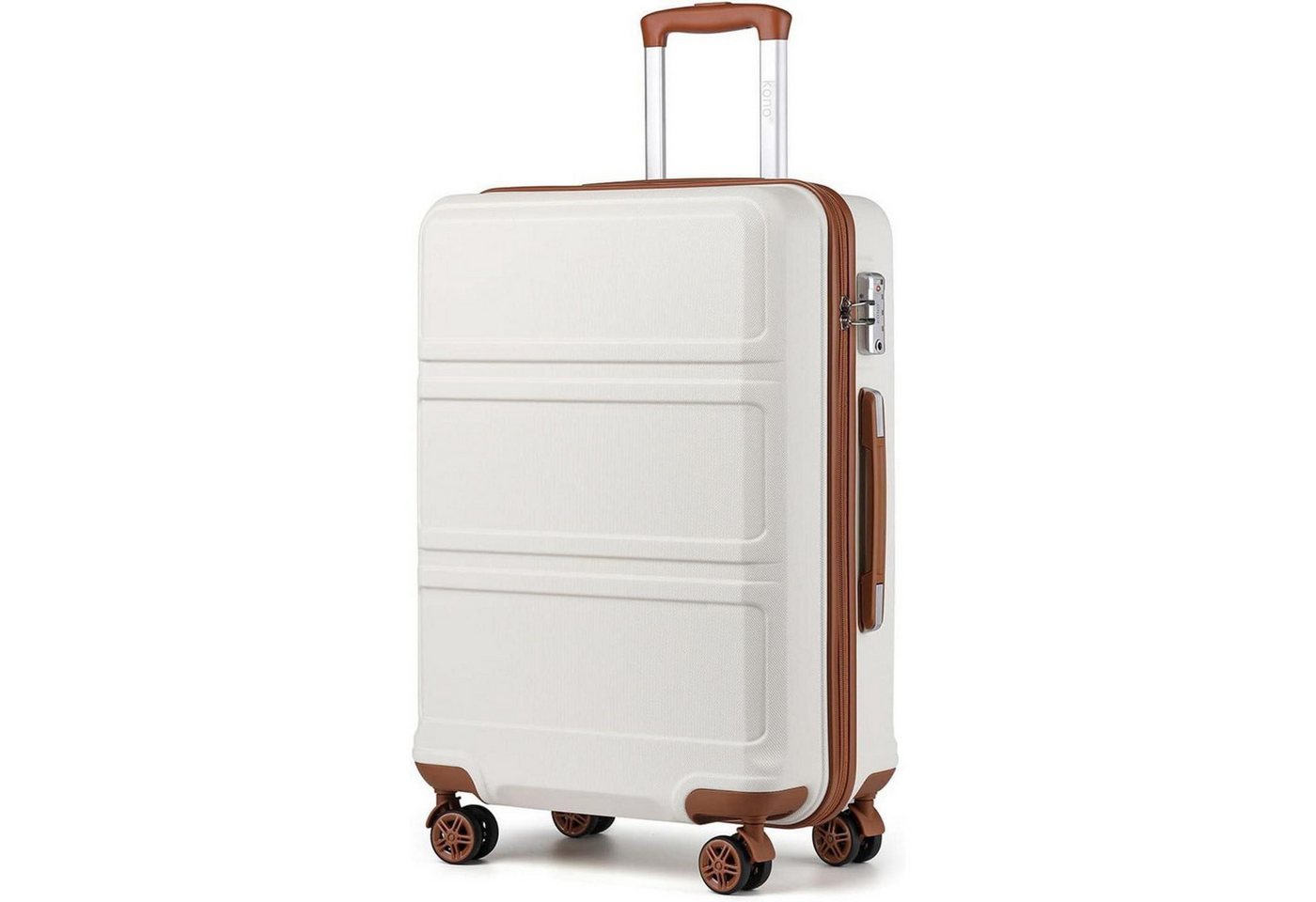 LuxusKollektion Kofferset Koffer Trolley Reisekoffer XL (74cm) Cremeweiß von LuxusKollektion
