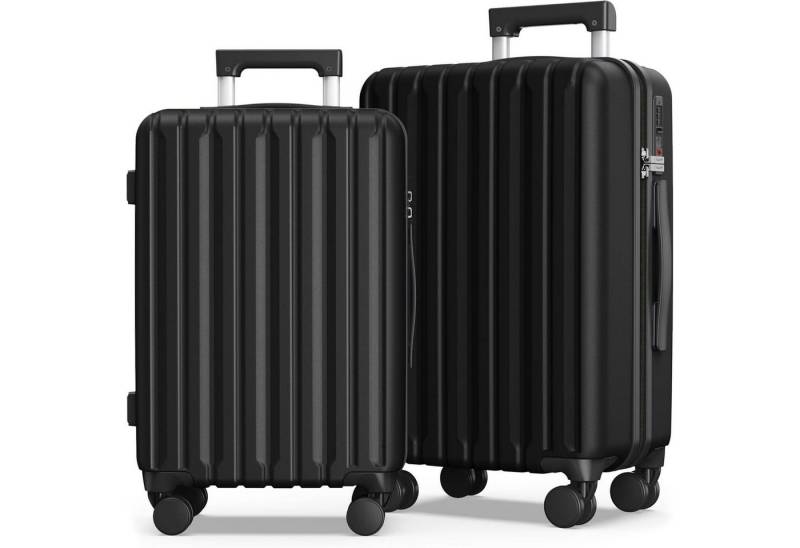 LuxusKollektion Kofferset Kofferset 2teilig Hartschale Polycarbonat TSA Schwarz L+XL 65CM+75CM von LuxusKollektion