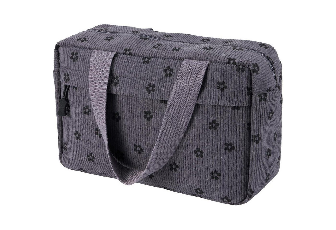 LuxusKollektion Kosmetiktasche Kosmetiktasche Cord Damen Reise Makeup Grau-c von LuxusKollektion