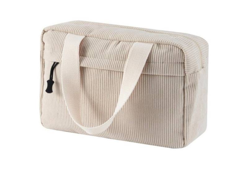 LuxusKollektion Kosmetiktasche Kosmetiktasche Cord Kulturtasche Makeup Reise Frauen Beige-a# von LuxusKollektion