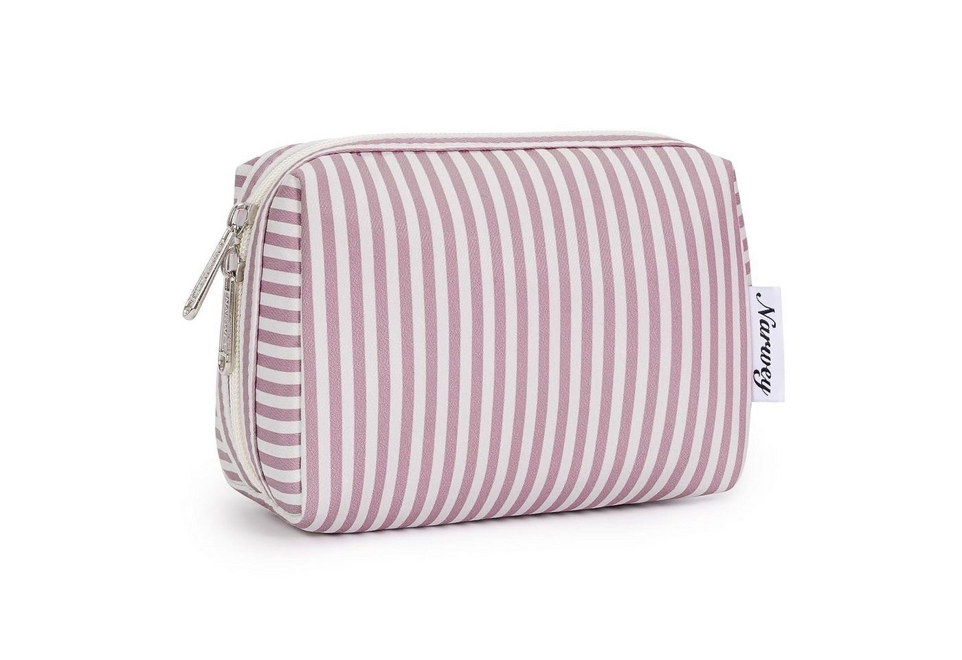 LuxusKollektion Kosmetiktasche Kosmetiktasche Damen Kulturbeutel Reise Makeup Mädchen Rosa Streifen S von LuxusKollektion