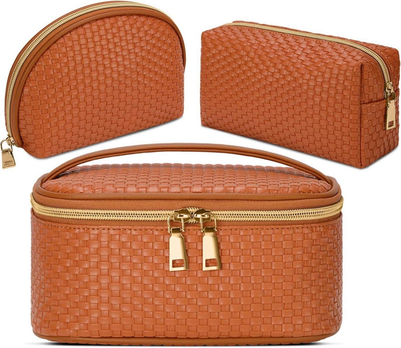 LuxusKollektion Kosmetiktasche Kosmetiktasche Damen Make-Up Kulturbeutel Schminktasche Set 3-teilig von LuxusKollektion