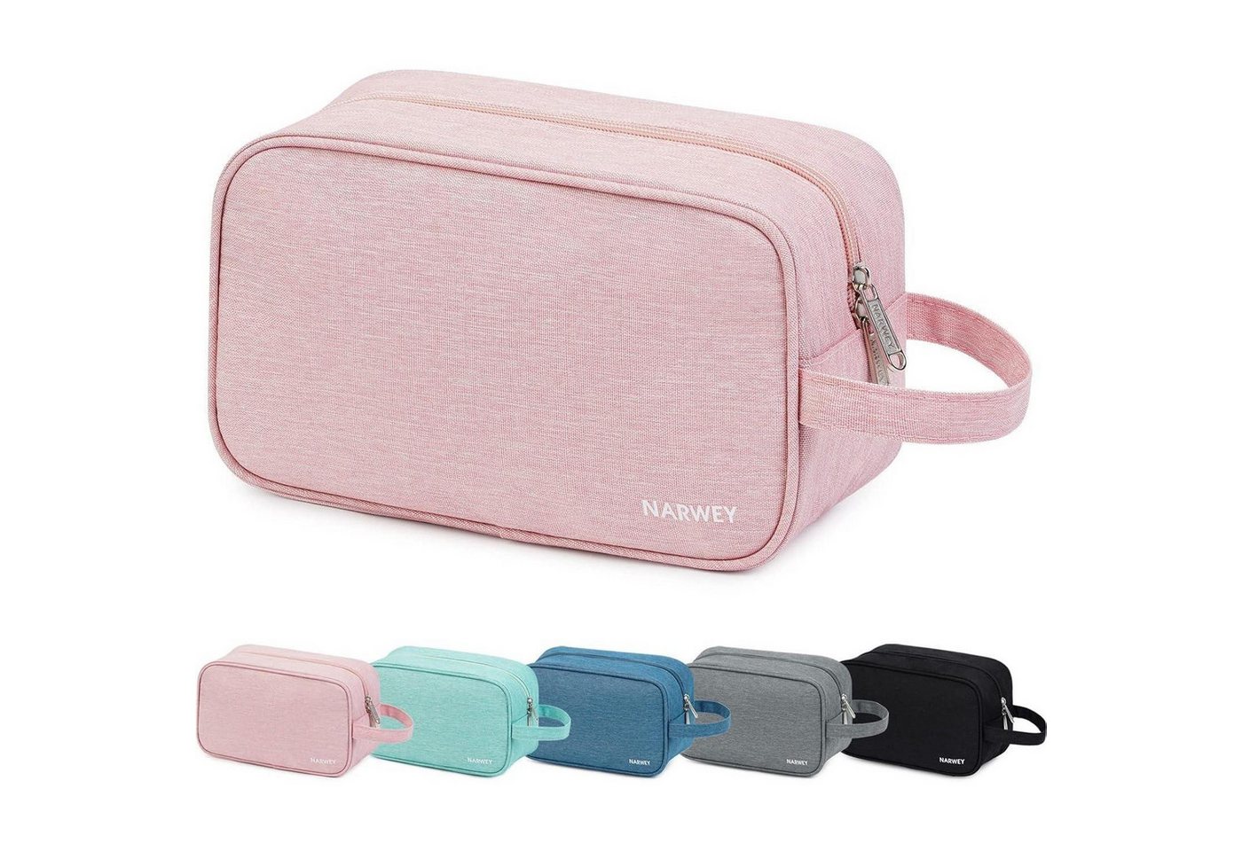 LuxusKollektion Kosmetiktasche Kosmetiktasche Damen wasserdicht Kulturbeutel Organizer rosa B-rosa von LuxusKollektion