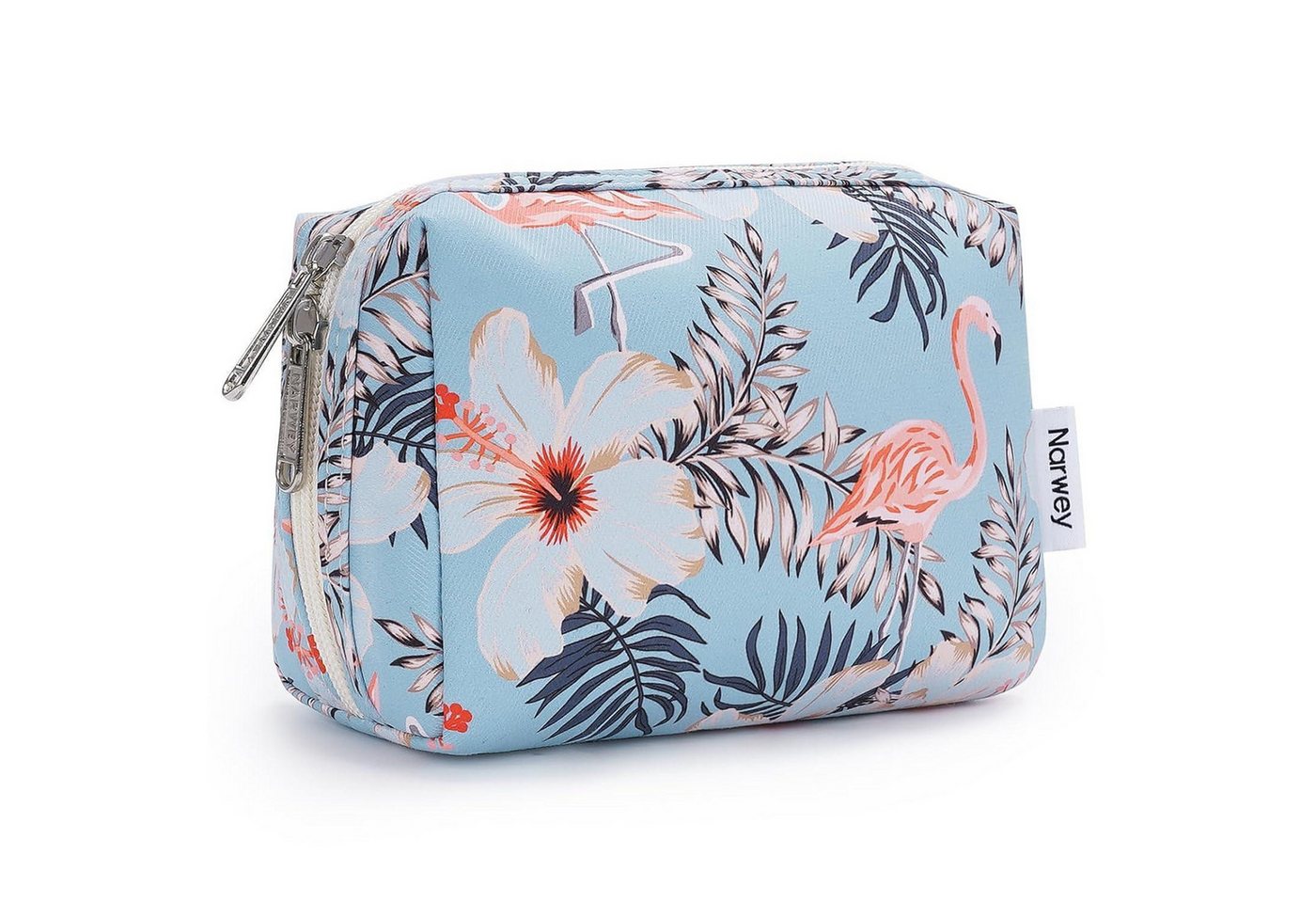 LuxusKollektion Kosmetiktasche Kosmetiktasche Schminktasche Kulturbeutel Damen Reise Aqua Flamingo S von LuxusKollektion