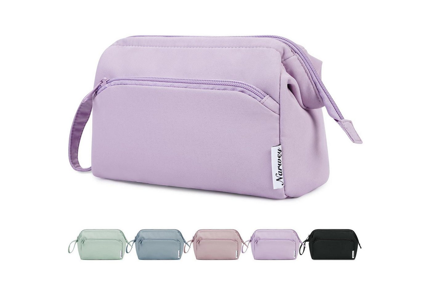 LuxusKollektion Kosmetiktasche Kulturtasche Damen Kosmetiktasche Schminktasche Reise A-lila von LuxusKollektion