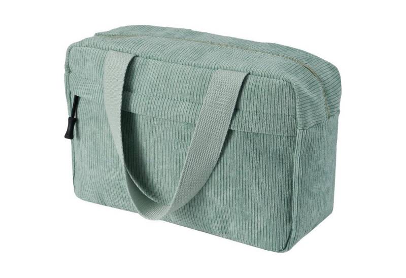 LuxusKollektion Kosmetiktasche Kulturtasche Kosmetiktasche Cord Damen Reise Makeup Green-2 von LuxusKollektion