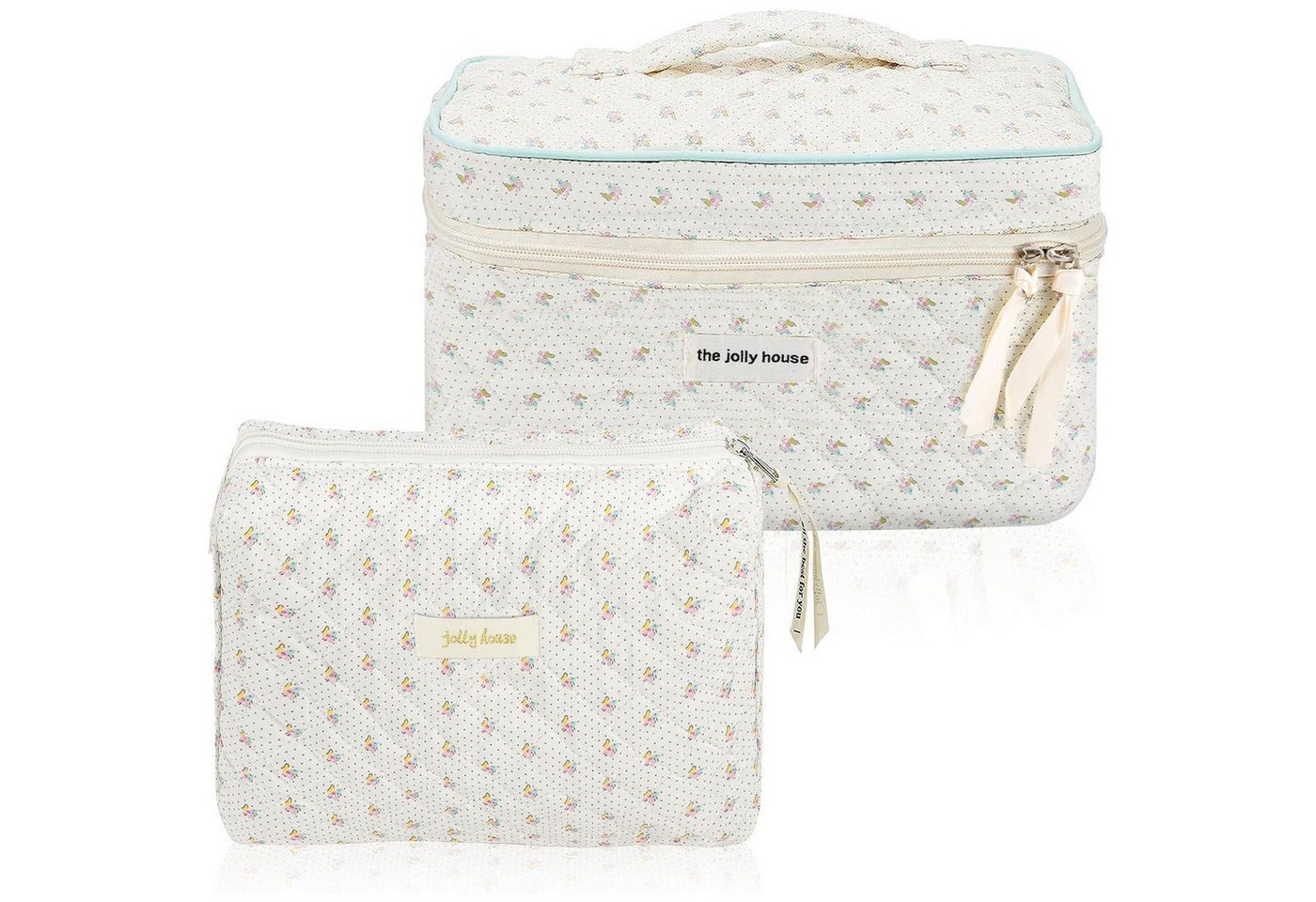 LuxusKollektion Kosmetiktasche Reise Kosmetiktasche Make-up-Tasche Damen Groß Blumenmuster von LuxusKollektion