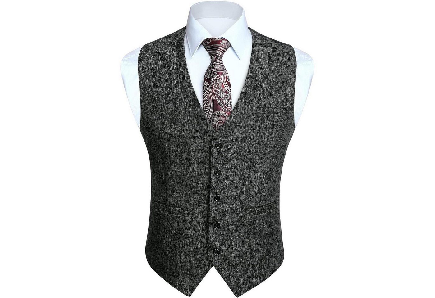 LuxusKollektion Krawatte Anzugweste Herren Baumwolle V Ausschnitt Hochzeit Party 3XL A01 Grau LuxusKollektion Krawatte Anzugweste Herren Baumwolle V Ausschnitt Hochzeit Party 3XL A01 Grau von LuxusKollektion