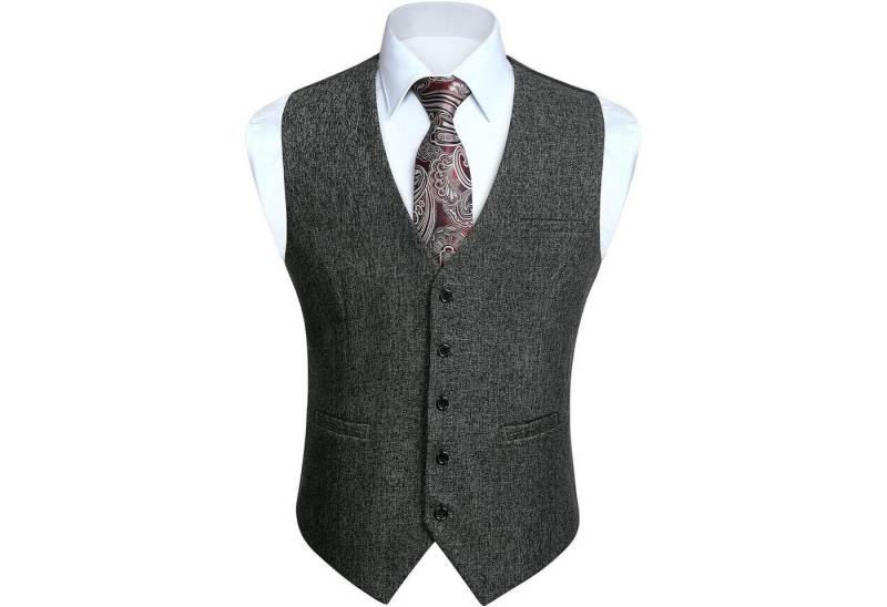 LuxusKollektion Krawatte Anzugweste Herren Baumwolle V Ausschnitt Hochzeit Party 3XL A01 Grau LuxusKollektion Krawatte Anzugweste Herren Baumwolle V Ausschnitt Hochzeit Party 3XL A01 Grau von LuxusKollektion