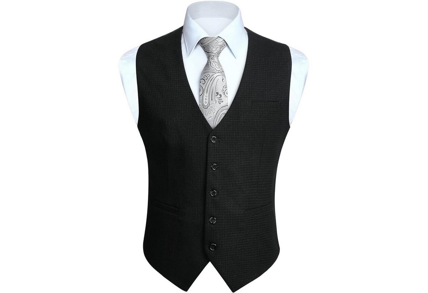 LuxusKollektion Krawatte Anzugweste Herren Baumwolle V Ausschnitt Hochzeit XL A01 Schwarz LuxusKollektion Krawatte Anzugweste Herren Baumwolle V Ausschnitt Hochzeit XL A01 Schwarz von LuxusKollektion