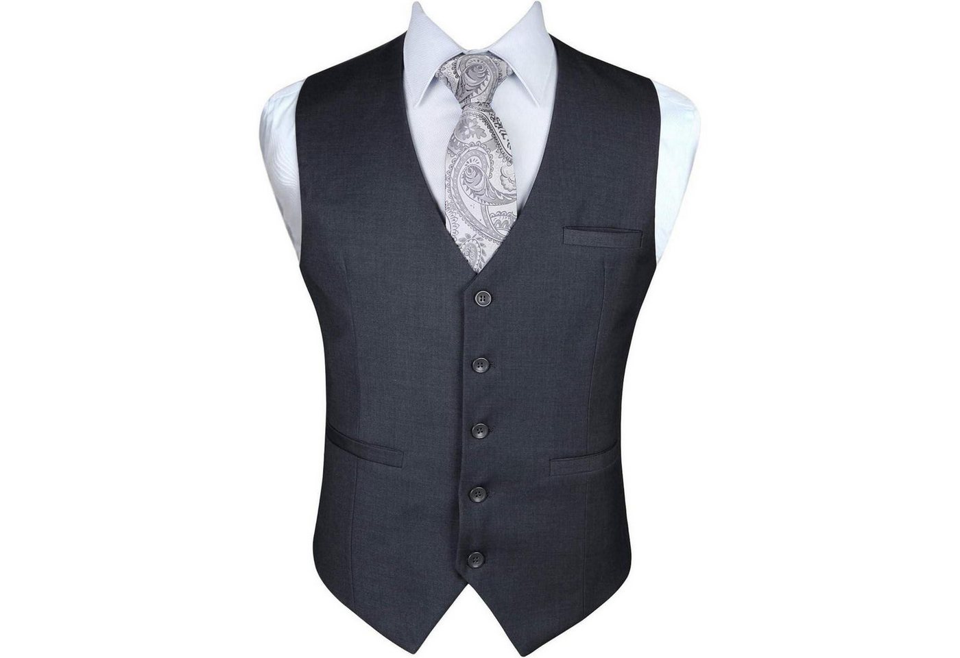 LuxusKollektion Krawatte Anzugweste Herren Business Hochzeit Taschen 3XL Grau LuxusKollektion Krawatte Anzugweste Herren Business Hochzeit Taschen 3XL Grau von LuxusKollektion