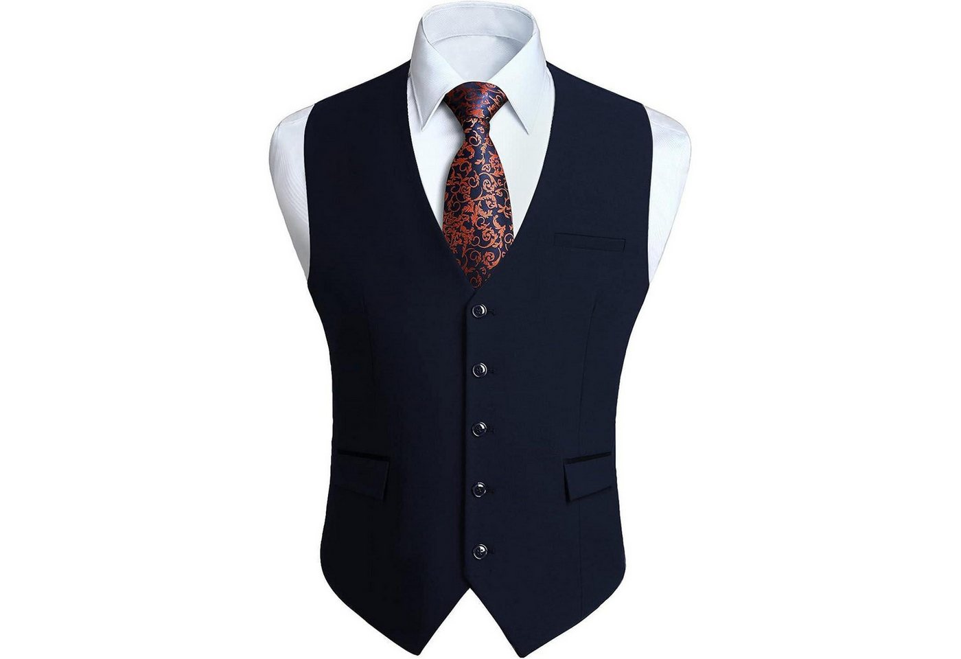 LuxusKollektion Krawatte Anzugweste Herren Hochzeit Business Smoking Taschen Navy blau M von LuxusKollektion