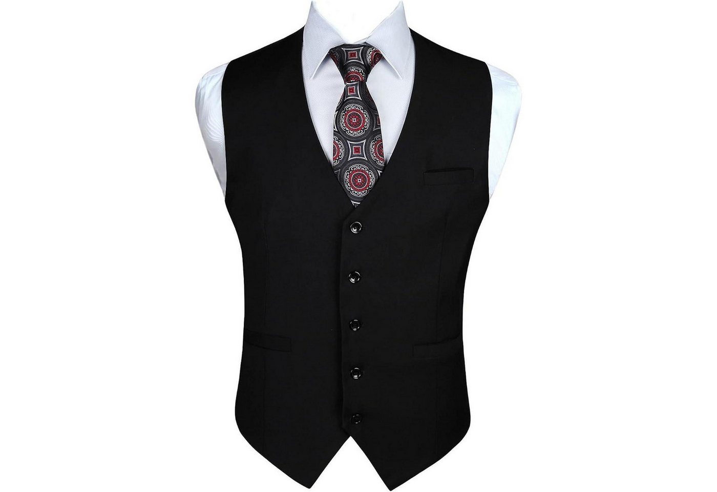 LuxusKollektion Krawatte Anzugweste Herren Hochzeit Business Taschen 4XL Schwarz von LuxusKollektion