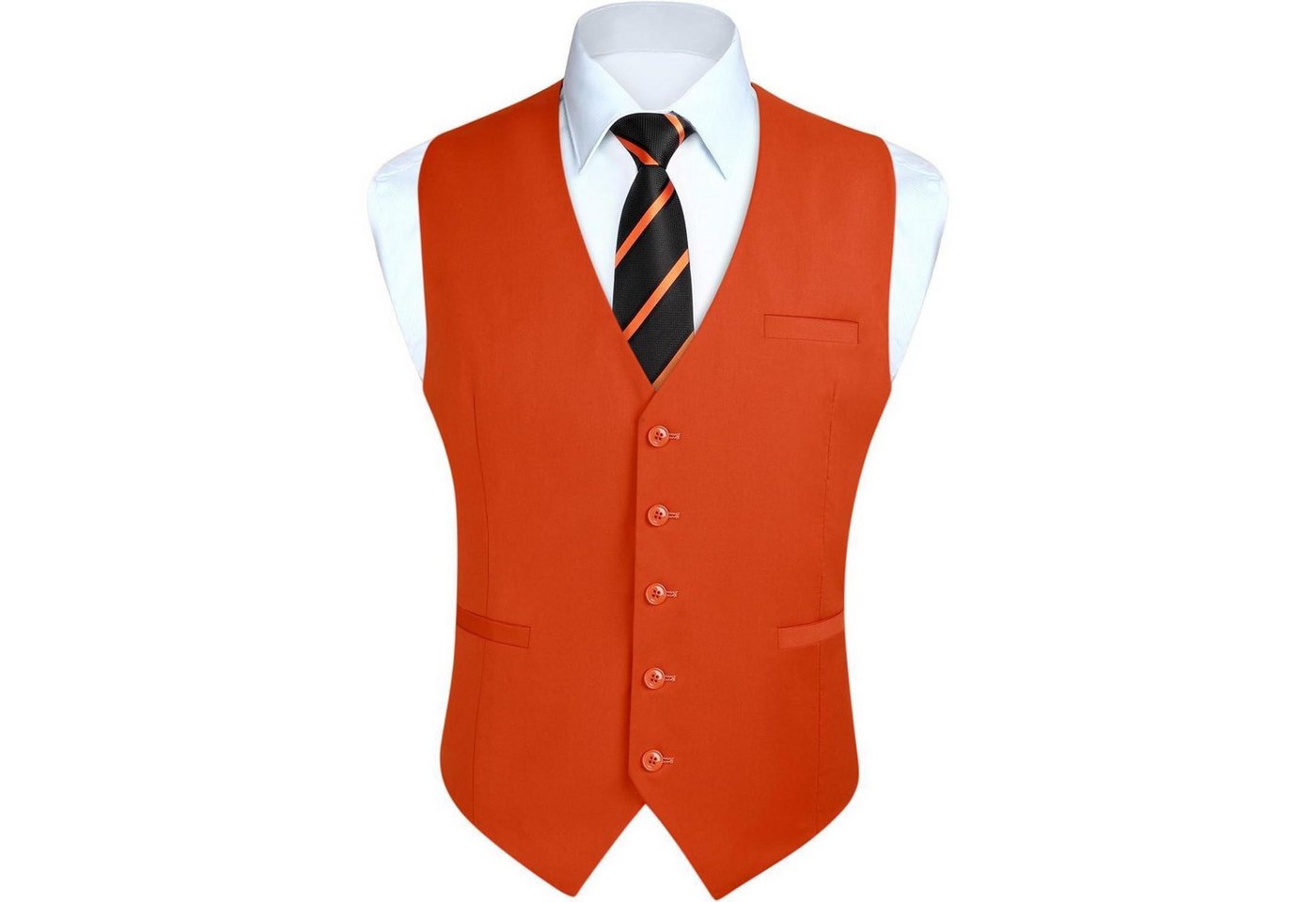 LuxusKollektion Krawatte Anzugweste Herren Hochzeit Business Taschen S Orange von LuxusKollektion
