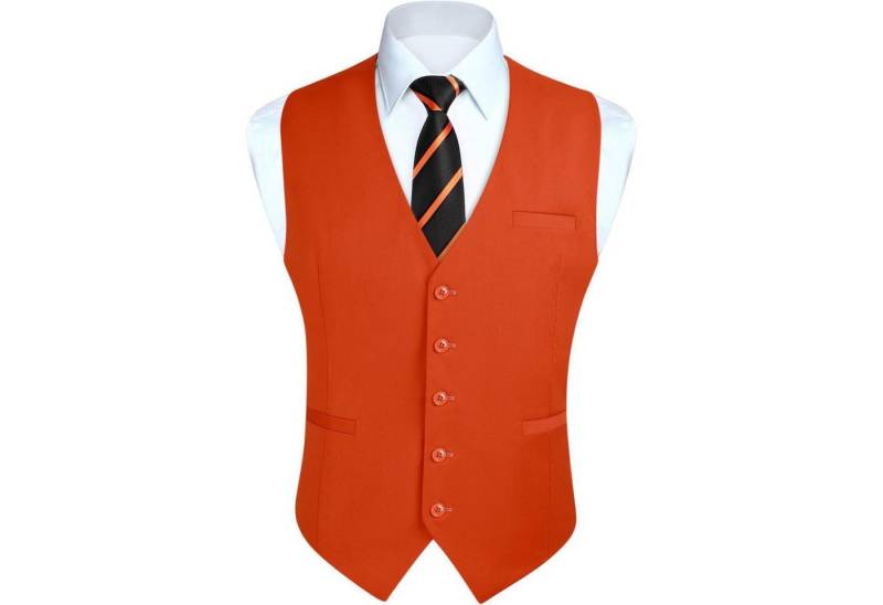 LuxusKollektion Krawatte Anzugweste Herren Hochzeit Business Taschen XS 4XL L Orange von LuxusKollektion