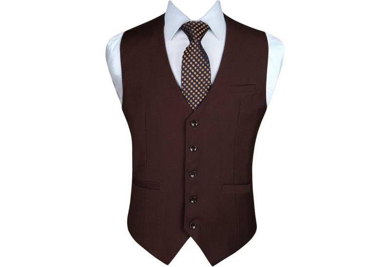 LuxusKollektion Krawatte Anzugweste Herren Hochzeit Business Taschen XS 4XL M Braun von LuxusKollektion