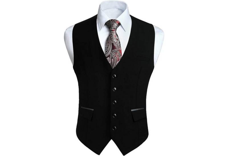LuxusKollektion Krawatte Anzugweste Herren Hochzeit Businessweste Smoking Taschen Schwarz XL von LuxusKollektion