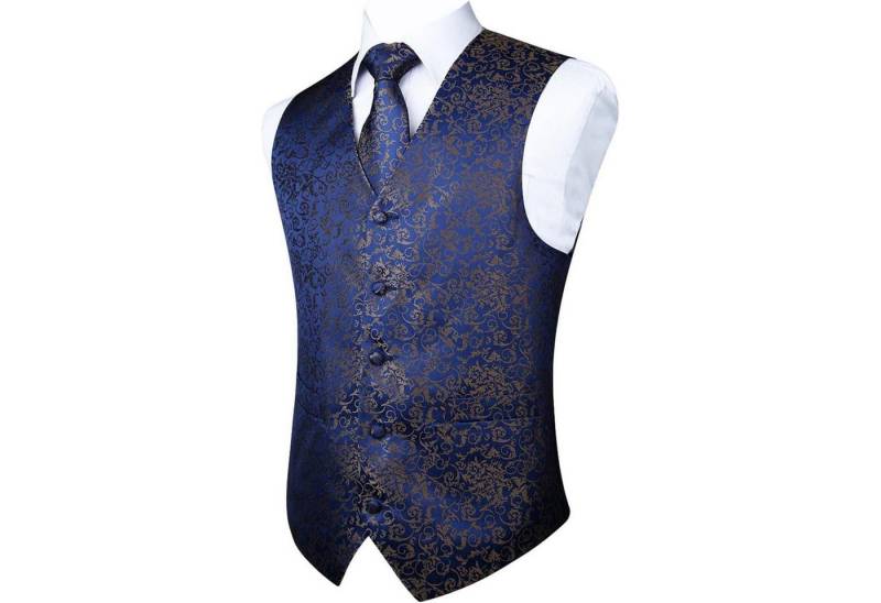 LuxusKollektion Krawatte Anzugweste Herren Hochzeit Paisley Krawatte Einstecktuch Marine-3 XL LuxusKollektion Krawatte Anzugweste Herren Hochzeit Paisley Krawatte Einstecktuch Marine-3 XL von LuxusKollektion