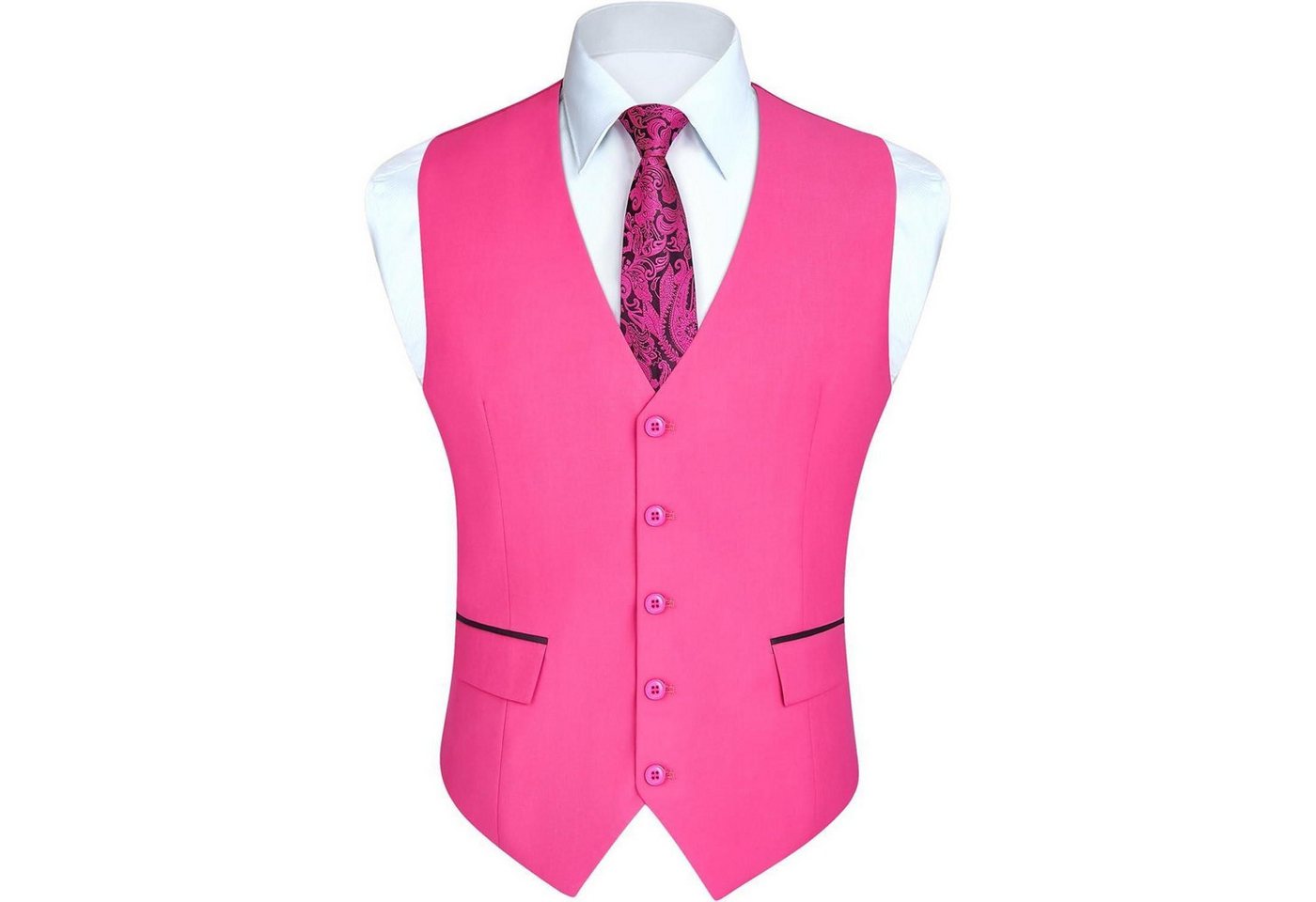 LuxusKollektion Krawatte Anzugweste Herren Hochzeit Smoking Businessweste Taschen Rosa 4XL LuxusKollektion Krawatte Anzugweste Herren Hochzeit Smoking Businessweste Taschen Rosa 4XL von LuxusKollektion