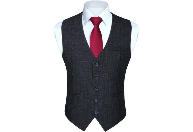 LuxusKollektion Krawatte Anzugweste Herren karierte Baumwolle Hahnentritt Hochzeit XXL Schwarz von LuxusKollektion