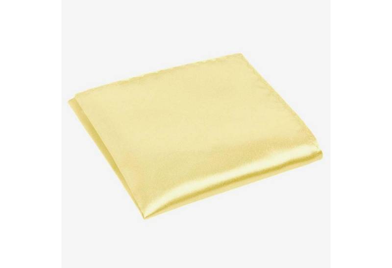 LuxusKollektion Krawatte Einstecktuch Herren Halter Vorgefaltet Pochette Uni Hellgelb von LuxusKollektion
