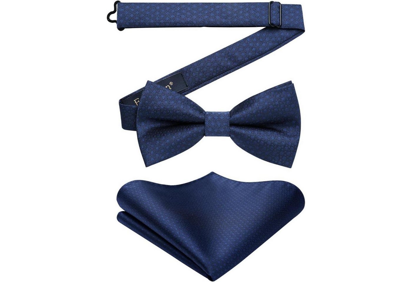 LuxusKollektion Krawatte Fliege Herren Hochzeit Vorgebunden Einstecktuch Set Nachtblau von LuxusKollektion