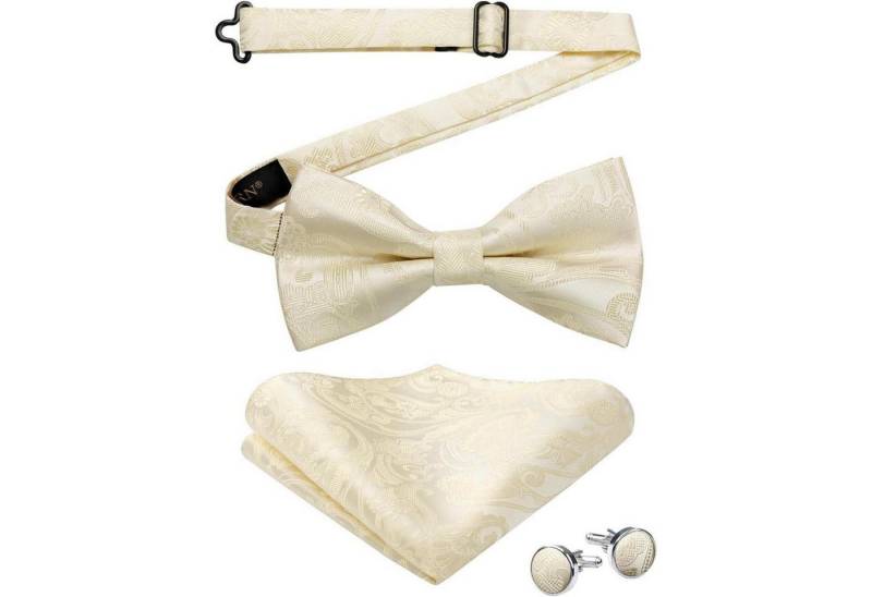 LuxusKollektion Krawatte Fliege Herren Paisley Einstecktuch Manschettenknöpfe Set A1-gelb LuxusKollektion Krawatte Fliege Herren Paisley Einstecktuch Manschettenknöpfe Set A1-gelb von LuxusKollektion