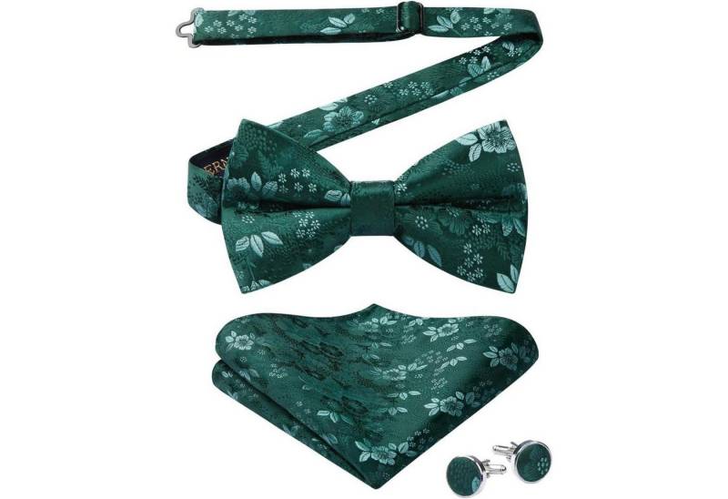 LuxusKollektion Krawatte Fliege Herren Paisley Einstecktuch Manschettenknöpfe Set A1-grün LuxusKollektion Krawatte Fliege Herren Paisley Einstecktuch Manschettenknöpfe Set A1-grün von LuxusKollektion