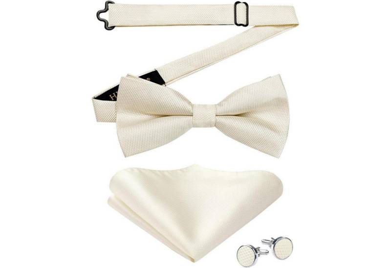 LuxusKollektion Krawatte Fliege Herren Paisley Einstecktuch Manschettenknöpfe Set A2-cream LuxusKollektion Krawatte Fliege Herren Paisley Einstecktuch Manschettenknöpfe Set A2-cream von LuxusKollektion