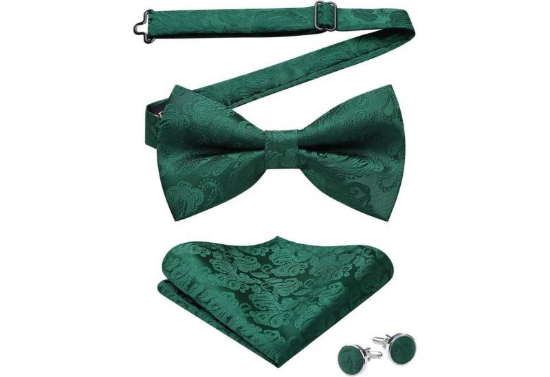 LuxusKollektion Krawatte Fliege Herren Paisley Manschettenknöpfe Set Vorgebunden A-grün LuxusKollektion Krawatte Fliege Herren Paisley Manschettenknöpfe Set Vorgebunden A-grün von LuxusKollektion