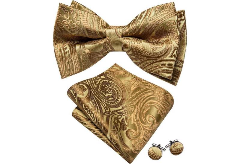 LuxusKollektion Krawatte Fliege Herren Set Satin Manschettenknöpfe Hochzeit Gold LuxusKollektion Krawatte Fliege Herren Set Satin Manschettenknöpfe Hochzeit Gold von LuxusKollektion