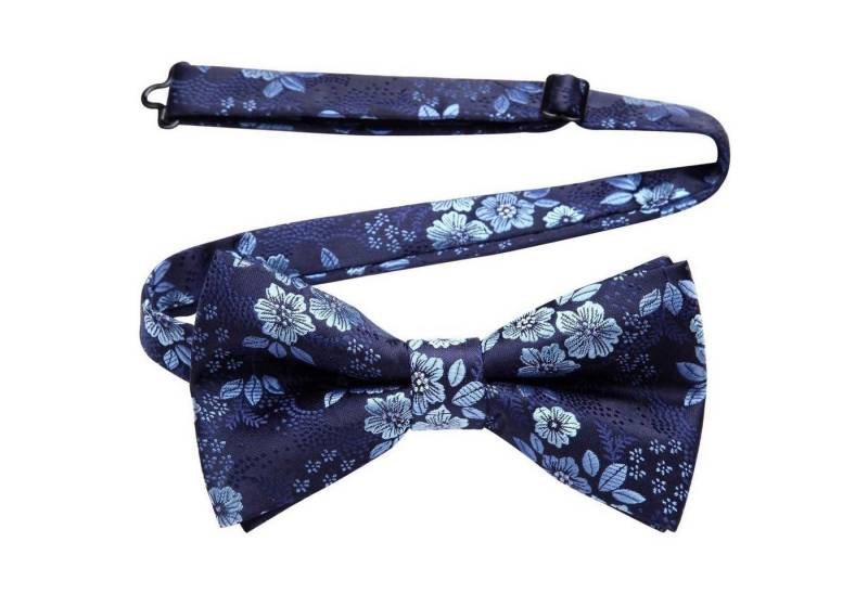 LuxusKollektion Krawatte Fliege Herren bereits gebunden verstellbar Paisley Marineblau Geblümt von LuxusKollektion