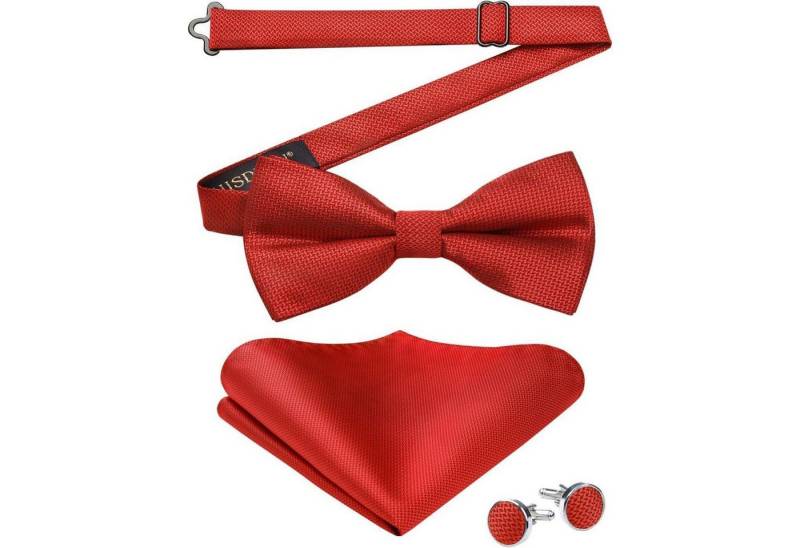 LuxusKollektion Krawatte Fliege Set Einstecktuch Manschettenknöpfe Paisley Herren A2-rot LuxusKollektion Krawatte Fliege Set Einstecktuch Manschettenknöpfe Paisley Herren A2-rot von LuxusKollektion