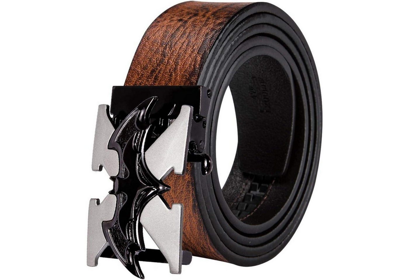 LuxusKollektion Krawatte Gürtel Herren Ratschen Schwarzer Batman 110 cm -43 Zoll, einstellbar von LuxusKollektion